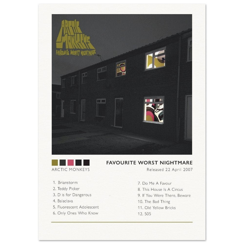 Arctic Monkeys 'AM' Album Art Print - Indie Rock A3 Poster