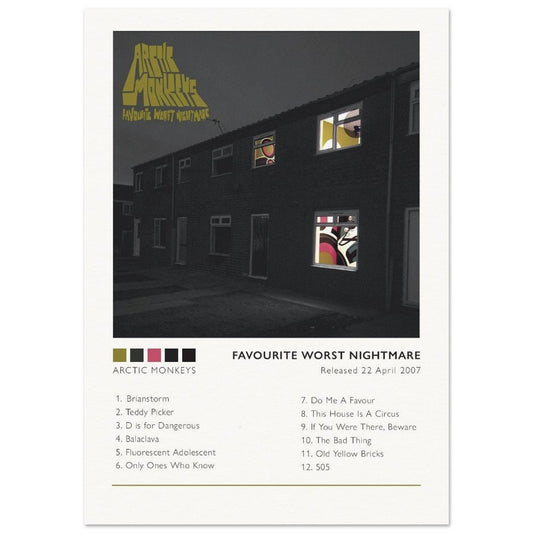Arctic Monkeys 'AM' Album Art Print - Indie Rock A3 Poster