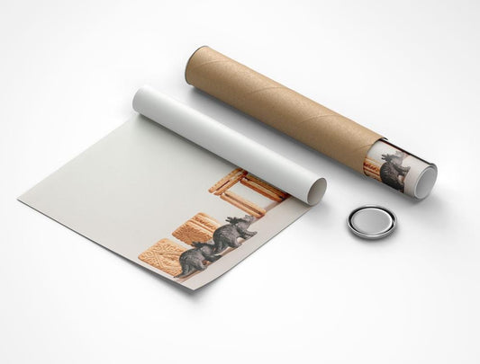 Dinosaur Art Print: Playful Stone Circle, Minimalist Home Decor