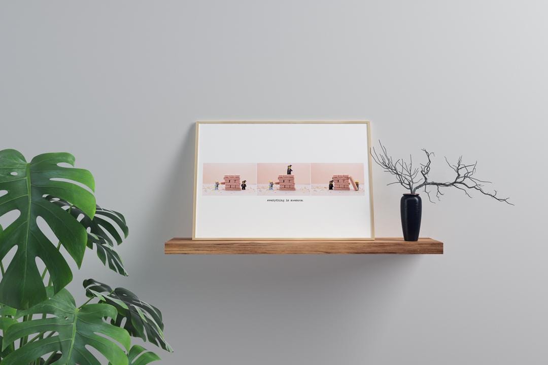 Character Jenga Everything is Awesome Photo Print | Premium Quality Professional Print