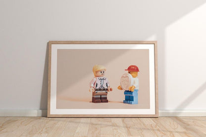 It must be love - Vintage Figure Wall Print (A3, A4, A5) love hearts, sweet treats scene