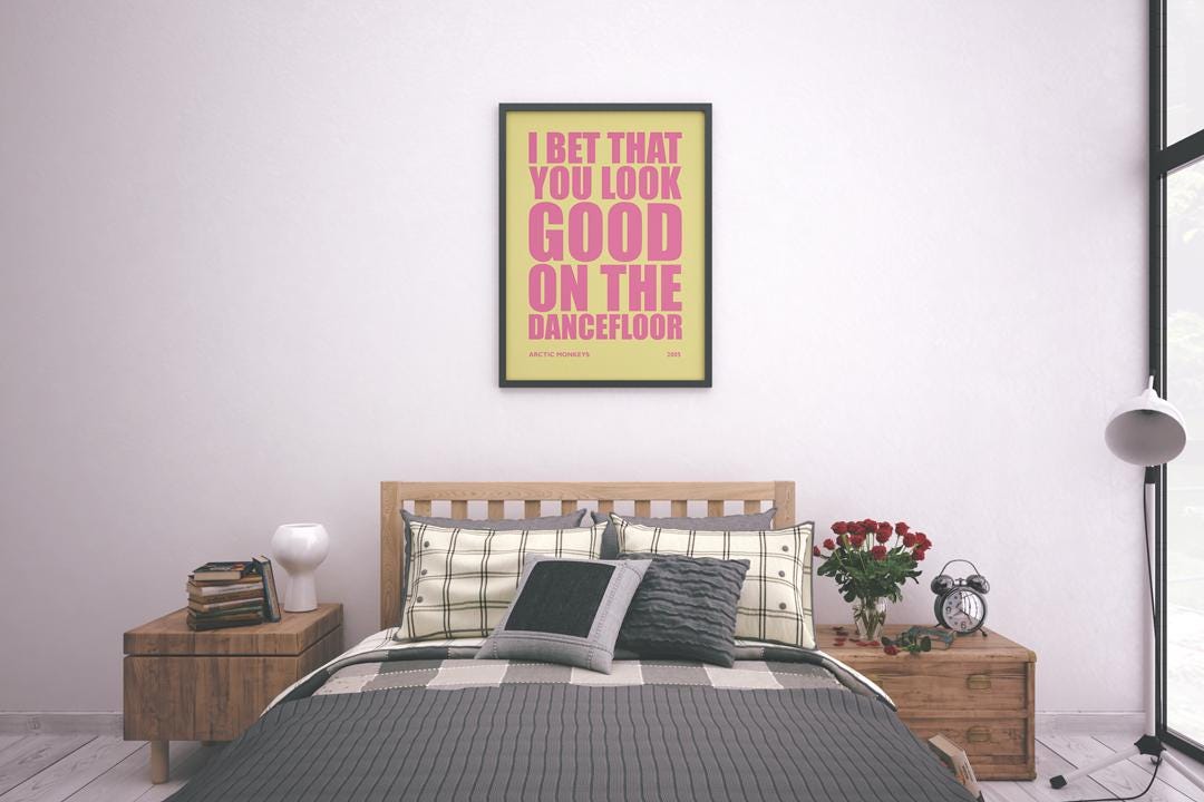 Arctic Monkeys Lyric Print: Indie Rock Music Poster