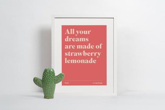 Talk Tonight Lyric Print – Oasis-Inspired Wall Art | A3, A4, A5