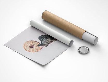 Jammie Dodger Dinosaur Print: Quirky Kitchen Wall Art