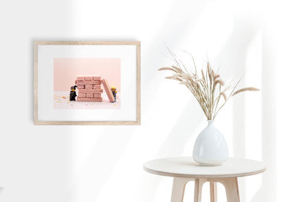 Jenga Minifigure Art Print: Playful Brick Stacking Photo