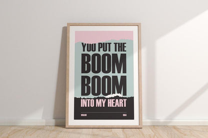 Wham Lyric Print: 80s Pop Song Quote, Retro Music Poster