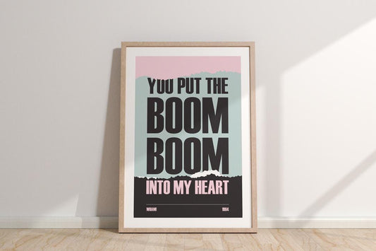 Wham Lyric Print: 80s Pop Song Quote, Retro Music Poster
