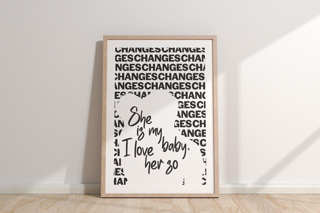 Changes by Kelly & Ozzy Osbourne | Family-Inspired Lyric Print | Music Wall Art | Father Daughter Gift