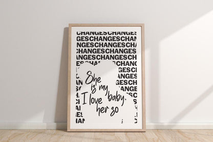 Changes by Kelly & Ozzy Osbourne | Family-Inspired Lyric Print | Music Wall Art | Father Daughter Gift