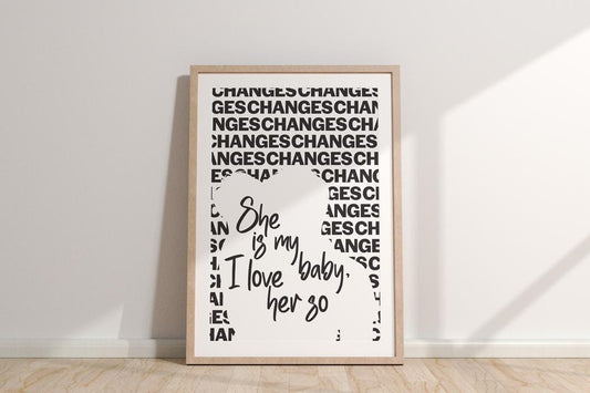 Changes by Kelly & Ozzy Osbourne | Family-Inspired Lyric Print | Music Wall Art | Father Daughter Gift