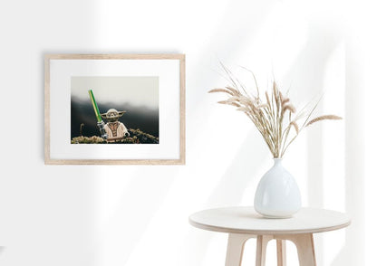 Mini Figure Yoda "Yoda at Large" - Star Wars Wall Art Print (A3, A4, A5)