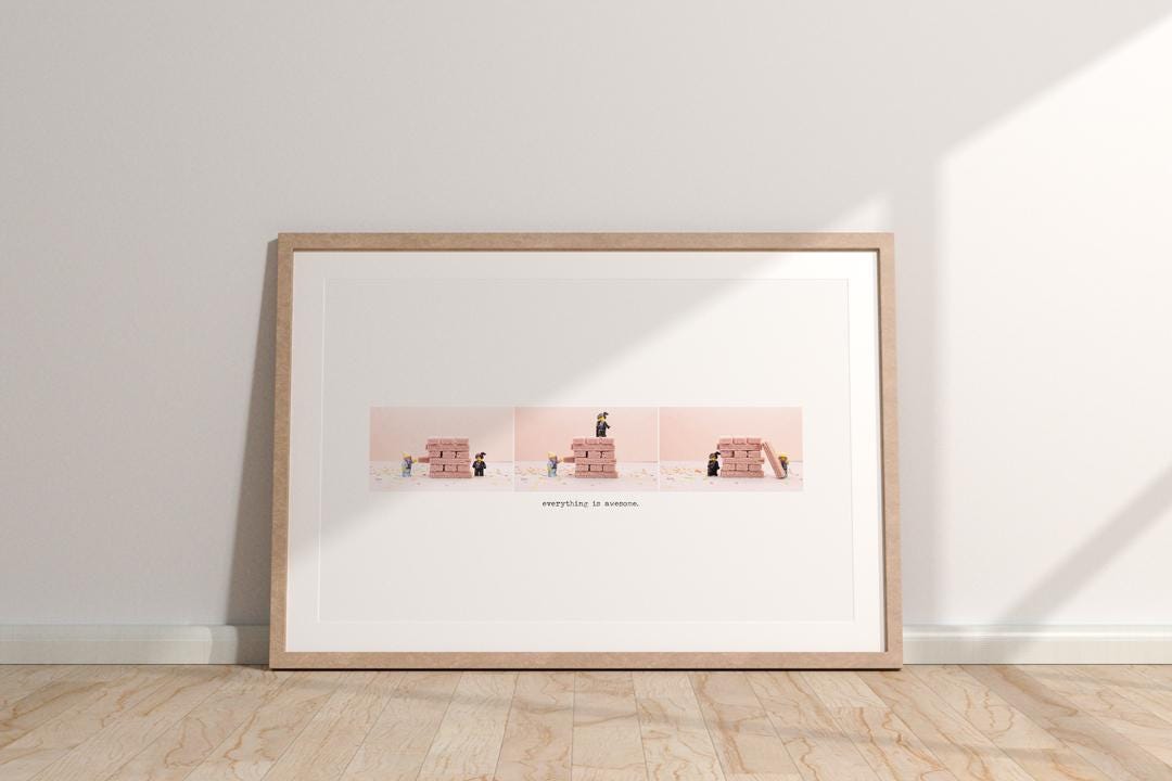 Character Jenga Everything is Awesome Photo Print | Premium Quality Professional Print