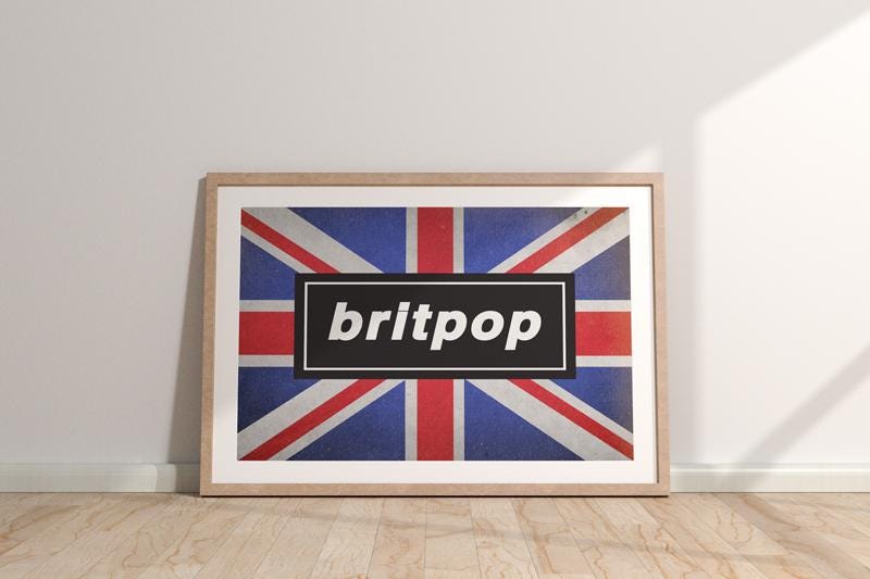 Britpop Wall Art Print | Revival Music Poster | Indie Rock Home Decor | A2–A5 Sizes