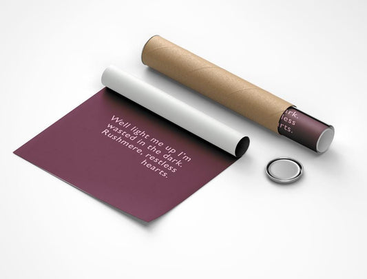 Rushmere Lyric Print: Moody Burgundy Music Wall Art