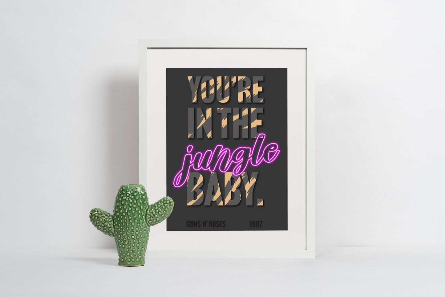Welcome to the Jungle Lyrics Print – “You're in the Jungle, Baby!” Rock Music Wall Art | A3 A4 A5 Sizes | Guns N’ Roses Inspired Poster