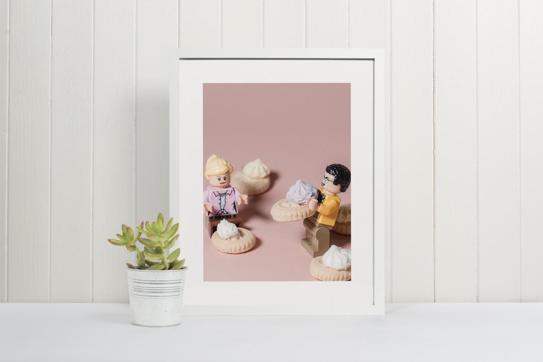 Mini Figure "Ice Ice Baby" - Cool & Fun Ice Gem Wall Art Print (A3, A4, A5)