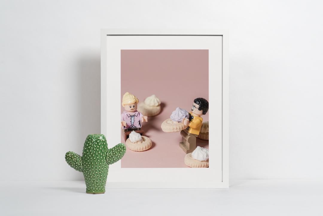 Mini Figure "Ice Ice Baby" - Cool & Fun Ice Gem Wall Art Print (A3, A4, A5)