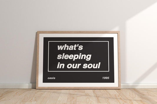 Oasis Acquiesce Lyric Print: Britpop Music Wall Art