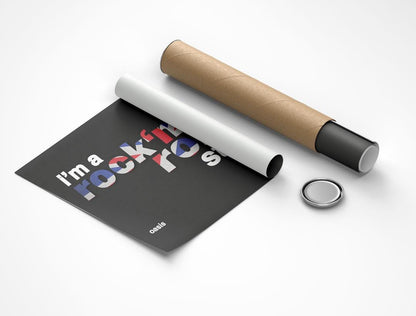 Oasis Lyric Print: Rock 'n' Roll Star Britpop Poster